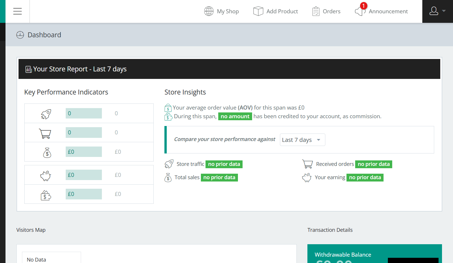 New Seller Dashboard The Online Garden Seller Dashboard
