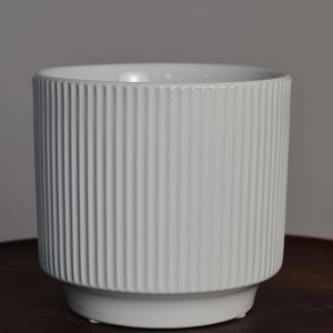 White Minimalist Ceramic Pot