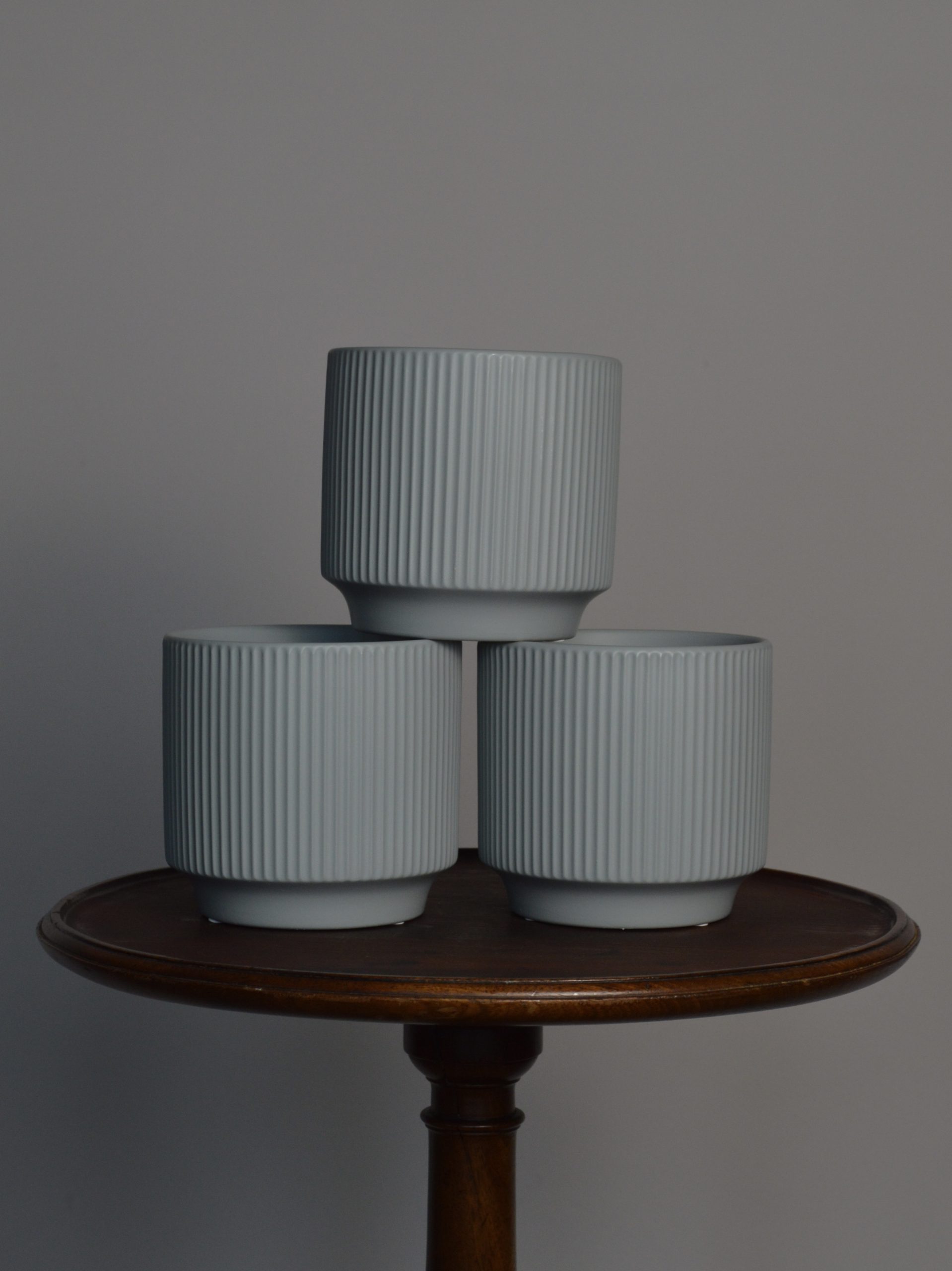 Blue Minimalist Ceramic Pot - Image 2