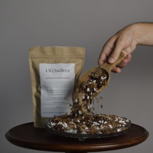 Single Orchid Repotting Mix | Pre-Mixed Orchid Bark, Moss & Perlite (140g)